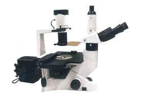 Microscópio Biológico Trinocular Invertido  Óptica Infinita e Epi-Fluorescência